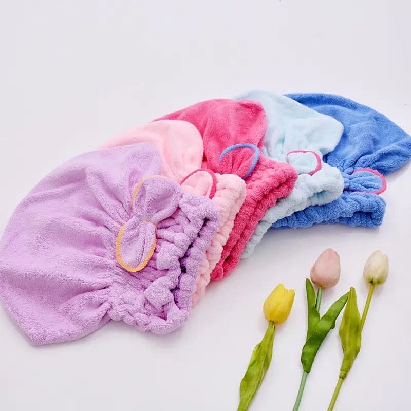 Microfiber Bowknot Towel Wrap, Quick Hair Drying Bath Towel, Spa Bowknot Wrap Towel Hat, Cap for Bath Bathroom, Comfortable Bath Spa Cap, Turban for Drying Curly Long Thick Hair, Highly Absorbent Hair Drying Towel Microfiber Bowknot Towel Wrap, Quick Hair Drying Bath Towel, Spa Bowknot Wrap Towel Hat, Cap for Bath Bathroom, Comfortable Bath Spa Cap, Turban for Drying Curly Long Thick Hair, Highly Absorbent Hair Drying Towel